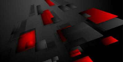 mörk röd och svart teknologi abstrakt bakgrund vektor