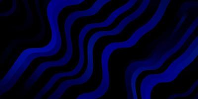dunkelblaues Vektorlayout mit Kurven. abstrakte Darstellung mit Bandy-Farbverlaufslinien. Vorlage für Handys. vektor
