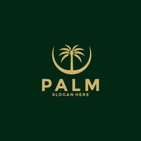 Palme Baum Logo Design Vektor, kreativ Palme Blatt Logo Vorlage vektor