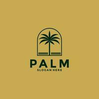 Palme Baum Logo Design Vektor, kreativ Palme Blatt Logo Vorlage vektor