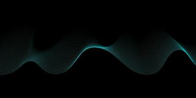 abstrakt Banner mit fließend Wellen von Partikel vektor