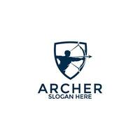 archer logotyp vektor, kreativ archer logotyp design mall vektor