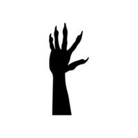 zombie hand ikon vektor. hand illustration tecken. halloween symbol. vektor