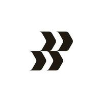 Brief rr abstrakt Pfeile geometrisch einfach Logo Vektor