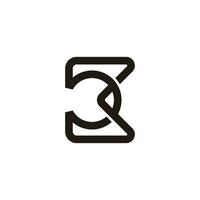 Brief 5k verknüpft 3d eben Logo Vektor