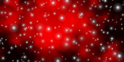 mörk röd vektor bakgrund med färgglada stjärnor. lysande färgglad illustration med små och stora stjärnor. tema för mobiltelefoner.