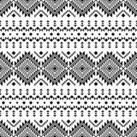etnisk abstrakt geometrisk vektor illustration. aztec och navajo stam- sömlös mönster. samtida design för tyg mall och skjorta. svart och vit Färg.
