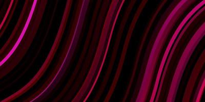 dunkelrosa Vektorvorlage mit trockenen Linien. abstrakte Darstellung mit Bandy-Farbverlaufslinien. Muster für Broschüren, Broschüren. vektor