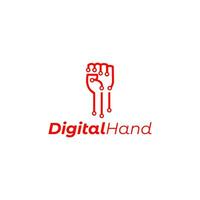 Digital Hand Logo Design Vektor