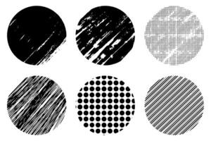 Reihe von abstrakten runden, handgezeichneten Doodle-Formen. Vektor-Illustration. vektor