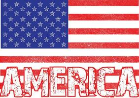 Grunge USA Flagge mit Sprichwort Amerika vektor