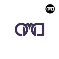 brev omd monogram logotyp design vektor