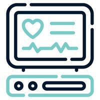 ekg Maschine Symbol Illustration, zum Netz, Anwendung, Infografik, usw vektor