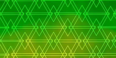 hellgrüner Vektorhintergrund mit polygonalem Stil. abstrakte Steigungsillustration mit Dreiecken. Muster für Werbespots. vektor