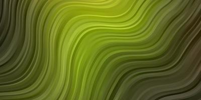dunkelgrünes Vektormuster mit geschwungenen Linien. bunte abstrakte Illustration mit Steigungskurven. Design für Ihre Unternehmenswerbung. vektor