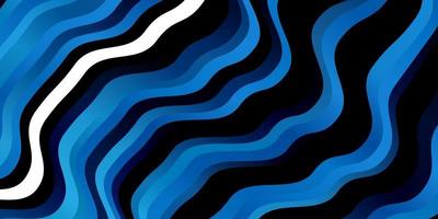 mörkblå vektormall med sneda linjer. färgglad illustration i abstrakt stil med böjda linjer. mönster för affärshäften, broschyrer vektor