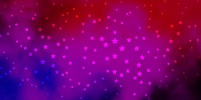 dunkelrosa, roter Vektorhintergrund mit bunten Sternen. bunte Illustration im abstrakten Stil mit Farbverlaufssternen. Muster für Websites, Zielseiten. vektor