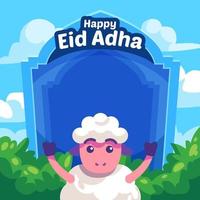 Eid Adha Schaf Hintergrund vektor