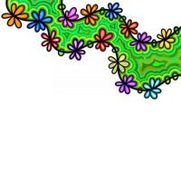 doodle blomma sida gränsen vektor