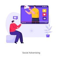 online social annonsering vektor
