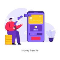 Online-Geldüberweisung vektor