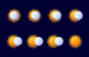 Sonnenfinsternis-Symbol vektor