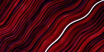 dunkelblaue, rote Vektorvorlage mit Wellenlinien vektor