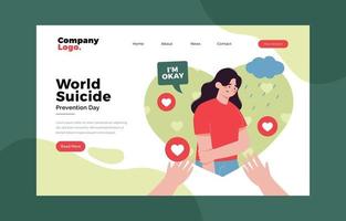 Landingpage zum Welt-Suizidpräventionstag vektor