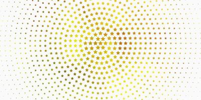 ljusgrön, gul vektorbakgrund med färgglada stjärnor. dekorativ illustration med stjärnor på abstrakt mall. mönster för inslagning av presenter. vektor