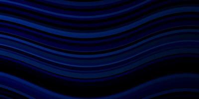 dunkelblaue Vektortextur mit Kurven. helle Abbildung mit Steigungskreisbögen. Muster für Anzeigen, Werbespots. vektor