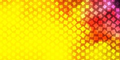 ljusrosa, gula vektormönster i fyrkantig stil. färgglad illustration med lutningsrektanglar och rutor. modern mall för din målsida. vektor