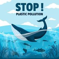 Plastikkampagne stoppen vektor