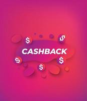 Cashback-Angebot, Vektordesign im trendigen Stil vektor