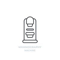 Symbol für die Mammographie-Maschinenlinie vektor