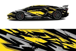 sportbil racing wrap design. vektor design.