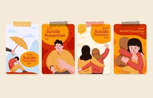självmordsförebyggande dagskort vektor