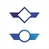 Schwarzer Flügel Logo Adler und Falkensymbol für einen professionellen Designer vektor