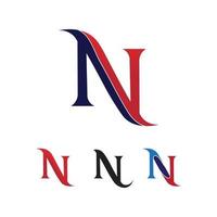 n Schriftart nletter Logo Vorlage Vektor und Design für Unternehmen