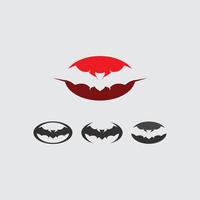 bat logotyp wimgs djur och vektor, vingar, svart, halloween, vampyr, gotisk, illustration, design bat ikon vektor