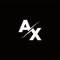 yx logotyp brev monogram snedstreck med modern logotyp design mall vektor