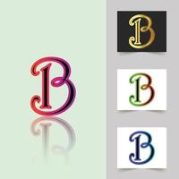 b brev logotyp professionell abstrakt design vektor