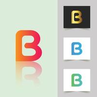 b buchstaben logo professionelles abstraktes design vektor
