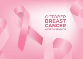 bröstcancer medvetenhet band bakgrund. världens bröstcancer dag koncept. vektor