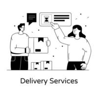 leverans- och logistiktjänster vektor