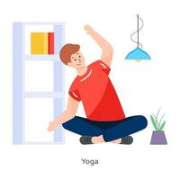 yoga och meditation vektor