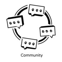 Community-Chat und Gruppe vektor