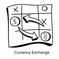Fiskalischer Währungsumtausch vektor