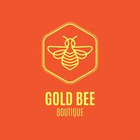 Logo mit Insekt. Abzeichen Biene für Corporate Identity vektor