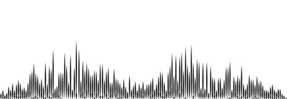 musikalisk equalizer, ljudinställningar, digital grafik av ljudspåret. ekonomiskt schema, växlingskontroll, valutakursutveckling. linjär bred horisontell diagramfält. puls vektor isolerade illustration.