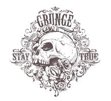 Grunge-Schädel-Kunst vektor